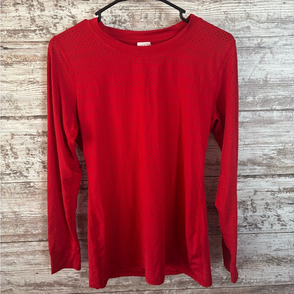ZYIA Red Long Sleeve Women's Top